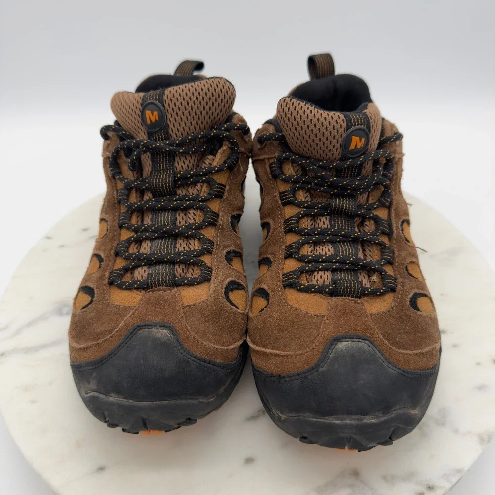 Merrell Reflex II Hiking Shoes Mens Size 8 Brown Suede Low Top Trail Sneakers 8M
